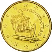 Chypre, 50 Euro Cent, 2008, SPL, Laiton, KM:83