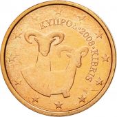 Cyprus, 2 Euro Cent, 2008, MS(60-62), Copper Plated Steel, KM:79