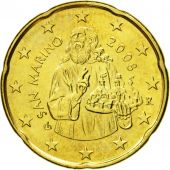San Marino, 20 Euro Cent, 2008, MS(63), Brass, KM:483