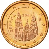 Spain, Euro Cent, 2003, MS(63), Copper Plated Steel, KM:1040