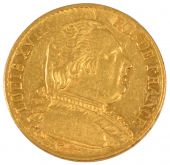 Louis XVIII, 20 Francs or dressed bust