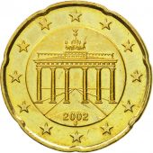 Rpublique fdrale allemande, 20 Euro Cent, 2002, SUP, Laiton, KM:211