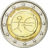 Belgium, 2 Euro, 10 th anniversary of emu, 2009, MS(60-62), Bi-Metallic, KM:282