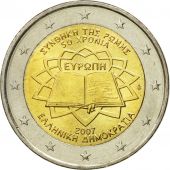 Grce, 2 Euro, Trait de Rome 50 ans, 2007, SPL, Bi-Metallic, KM:216