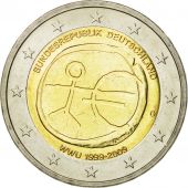 GERMANY - FEDERAL REPUBLIC, 2 Euro, 10 th anniversary of emu, 2009, MS(63)