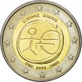 Cyprus, 2 Euro, 10 ans de lEuro, 2009, MS(63), Bi-Metallic, KM:89