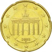 Rpublique fdrale allemande, 20 Euro Cent, 2002, TTB, Laiton, KM:211