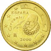 Spain, 50 Euro Cent, 2000, AU(50-53), Brass, KM:1045