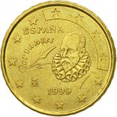 Spain, 10 Euro Cent, 1999, EF(40-45), Brass, KM:1043