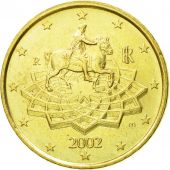 Italie, 50 Euro Cent, 2002, TTB+, Laiton, KM:215