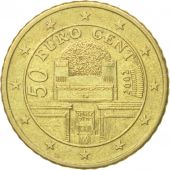 Autriche, 50 Euro Cent, 2002, TTB, Laiton, KM:3087