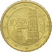 Austria, 10 Euro Cent, 2002, AU(55-58), Brass, KM:3085