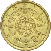 Portugal, 20 Euro Cent, 2002, EF(40-45), Brass, KM:744