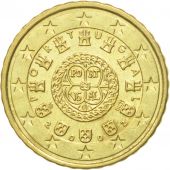 Portugal, 10 Euro Cent, 2002, EF(40-45), Brass, KM:743