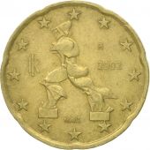 Italie, 20 Euro Cent, 2002, TTB, Laiton, KM:214