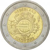 Netherlands, 2 Euro, 10 ans de lEuro, 2012, EF(40-45), Bi-Metallic, KM:308