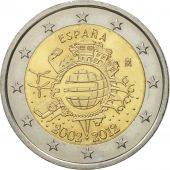 Spain, 2 Euro, 10 years euro, 2012, MS(60-62), Bi-Metallic, KM:1252