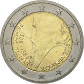 Slovnie, 2 Euro, 500 th anniversaire birth of primoz tubar, 2006, SUP