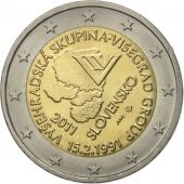 Slovakia, 2 Euro, Visegrad Group, 20th Anniversary, 2011, AU(55-58)