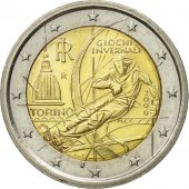 Italy, 2 Euro, Torino Winter Olympics, 2006, AU(50-53), Bi-Metallic, KM:246