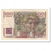 France, 100 Francs, KM:128d, 1954-03-04, AU(50-53), Fayette:28.42