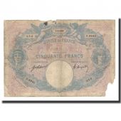 France, 50 Francs, KM:64f, 1921-04-1, VG(8-10), Fayette:14.34