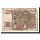 France, 100 Francs, 1953-08-06, KM:128e, B+, Fayette:28.38