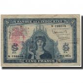 Billet, New Hebrides, 5 Francs, 1945, KM:5, B+