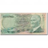 Banknote, Turkey, 10 Lira, 1970, KM:186, VF(20-25)