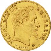 Second Empire, 10 Francs or Napolon III tte laure 1868 Strasbourg, KM 800.2