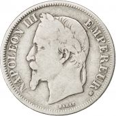 Second Empire, 2 Francs Napolon III tte laure 1868 Strasbourg, KM 807.2