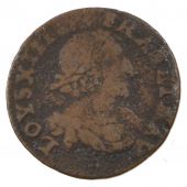 Louis XIII, Double Tournois buste laur et drap