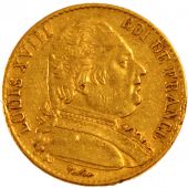 Louis XVIII, 20 Francs Or au buste habill