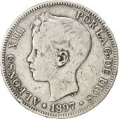 Espagne, Alphonse XIII, 5 Pesetas, KM 700
