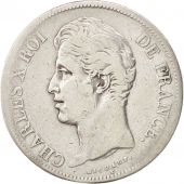 FRANCE Charles X 5 Francs 1827 Nantes KM:728.12 TB+ Silver Gadoury:644