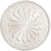 GERMANY - FEDERAL REPUBLIC, 10 Mark, 1972, Stuttgart, MS(60-62), Silver, KM:1...