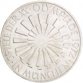 GERMANY - FEDERAL REPUBLIC, 10 Mark, 1972, Hamburg, SUP+, Argent, KM:134.1