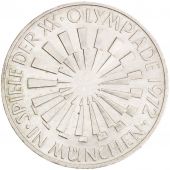 GERMANY - FEDERAL REPUBLIC, 10 Mark, 1972, Munich, SUP+, Argent, KM:134.1