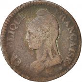 France, Dupr, Decime, 1799, Metz, TB+, Bronze, KM:644.2, Gadoury:187a