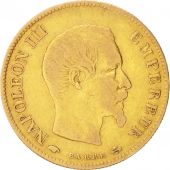 France, Napoleon III, Napolon III, 10 Francs, 1860, Paris, TB+, Or, KM:784....