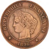 France, Crs, 2 Centimes, 1896, Paris, TTB, Bronze, KM:827.1, Gadoury:105