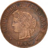 France, Crs, Centime, 1895, Paris, EF(40-45), Bronze, KM:826.1, Gadoury:88
