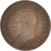 France, Napoleon III, 2 Centimes, 1855, Lyon, VF(30-35), KM 776.4, Gadoury 103