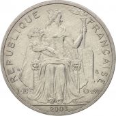 French Polynesia, 5 Francs, 2003, Paris, AU(50-53), Aluminum, KM:12