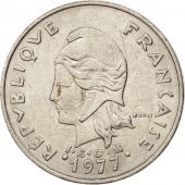 New Caledonia, 20 Francs, 1977, Paris, AU(50-53), Nickel, KM:12