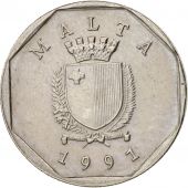 Malte, 5 Cents, 1991, TTB, Copper-nickel, KM:95