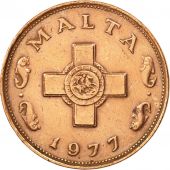 Malta, Cent, 1977, British Royal Mint, EF(40-45), Bronze, KM:8