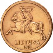 Lithuania, 10 Centu, 1991, AU(50-53), Bronze, KM:88