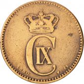 Danemark, Christian IX, 2 re, 1880, TTB, Bronze, KM:793.1