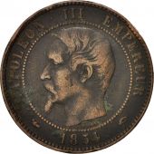 France, Napoleon III, 10 Centimes, 1854, Paris, TB+, KM 771.1,Gadoury 248